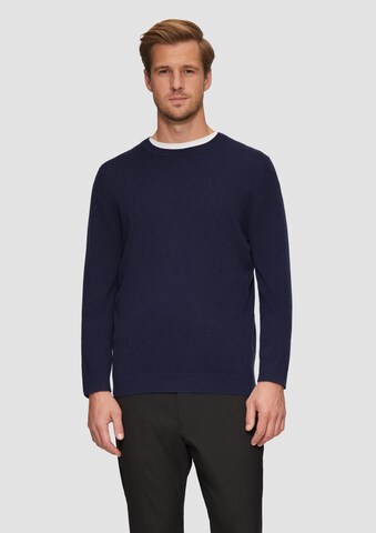 s.Oliver BLACK LABEL Trui in Blauw: voorkant