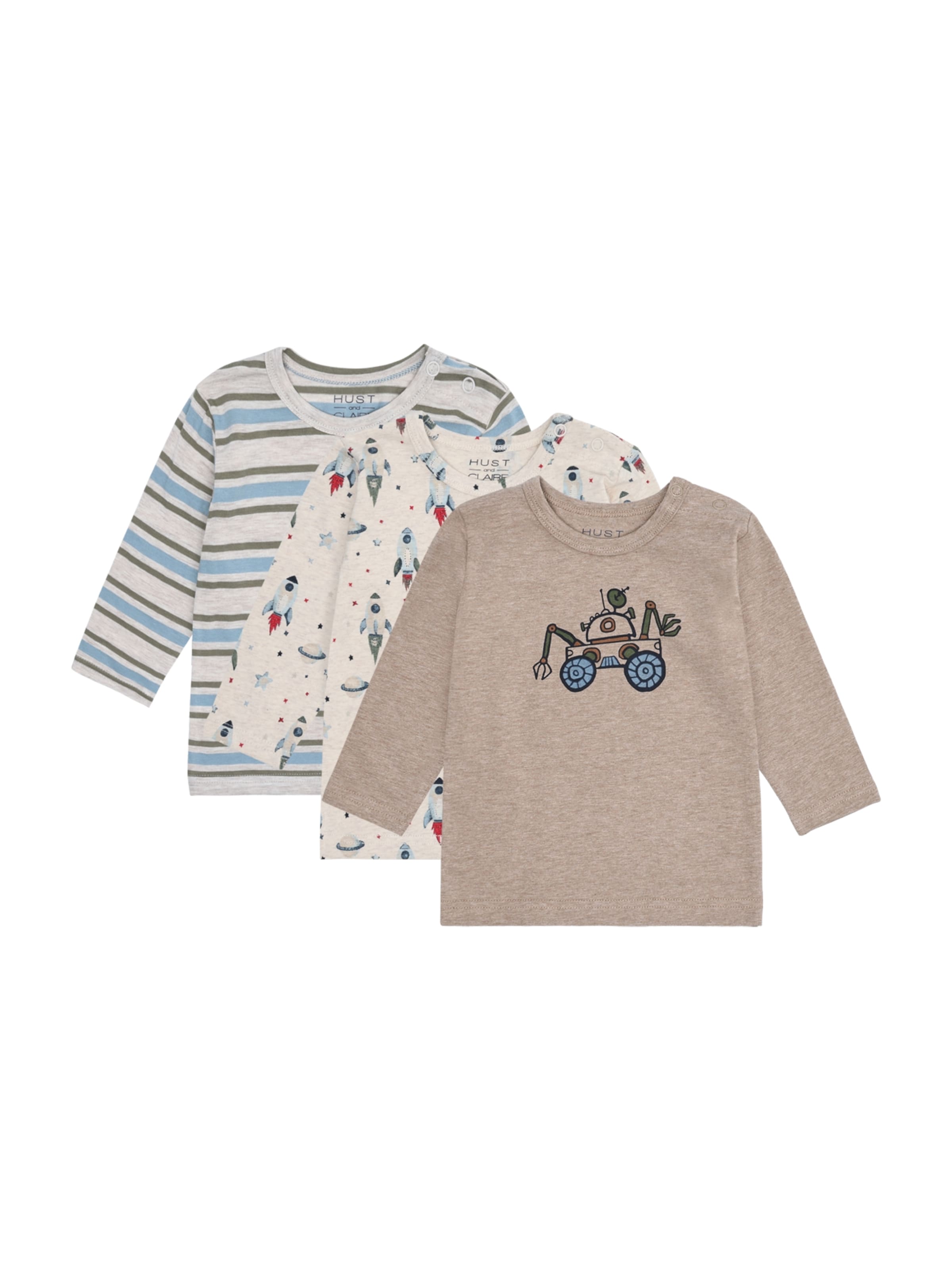 Hust & Claire Póló 'Albert Rocket' - barna: elől