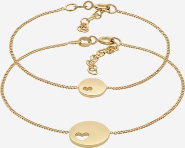 ELLI Armband Herz, Mutter und Kind in Gold: Vorderseite