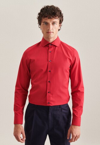 SEIDENSTICKER Slim fit Business shirt in Red: front