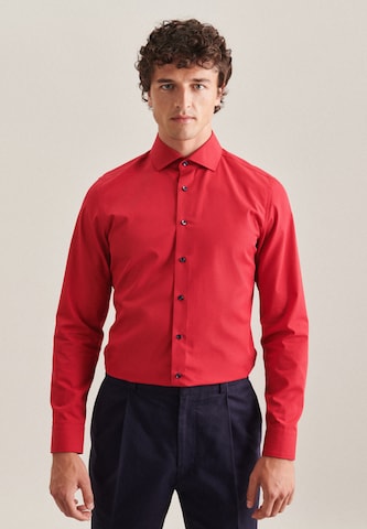 SEIDENSTICKER Slim fit Business Shirt in Red: front