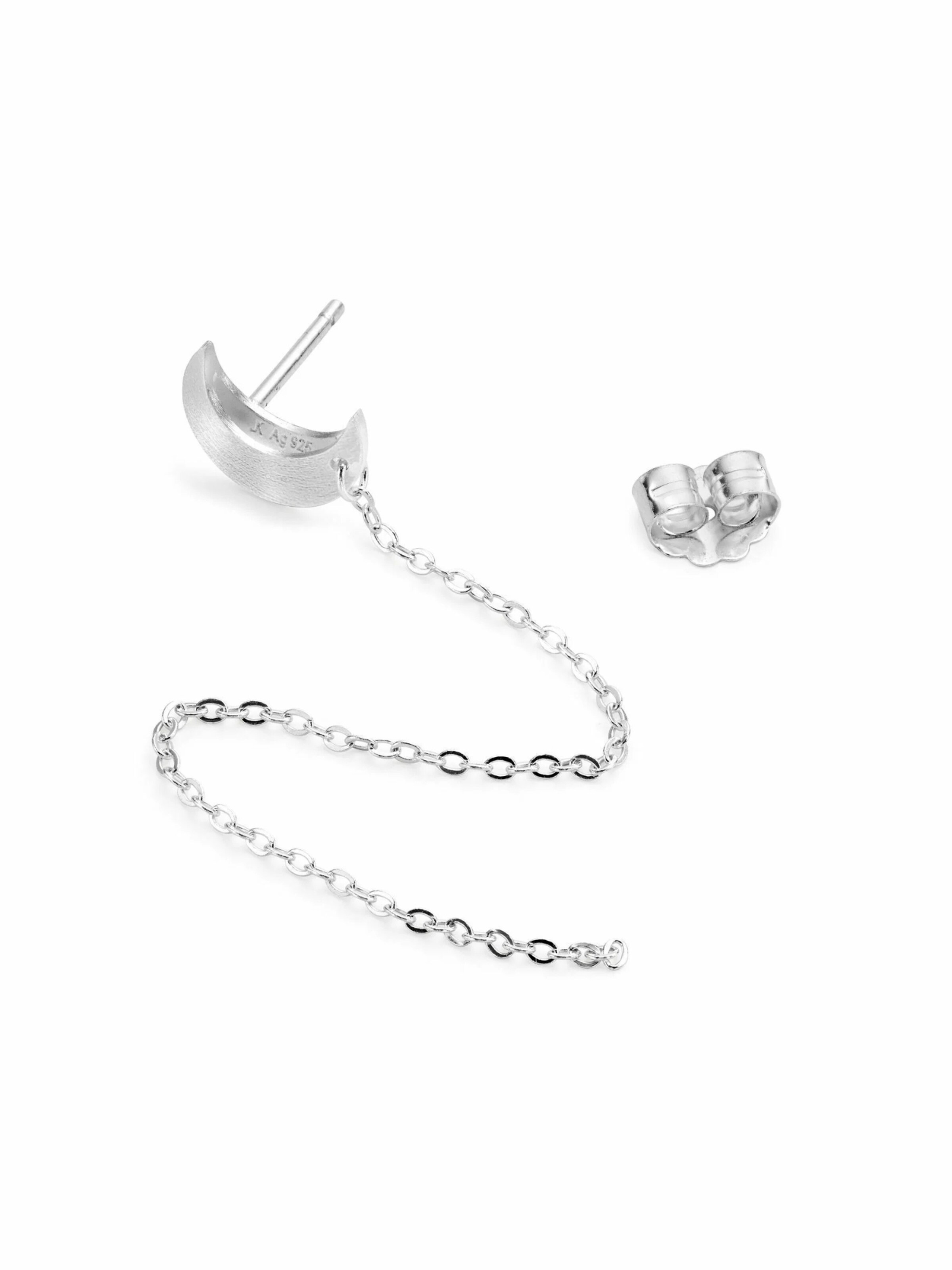Jane Kønig Ohrring 'Half Moon' in Silber