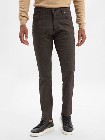 bugatti Regular Pants 'Noan' in Brown: front