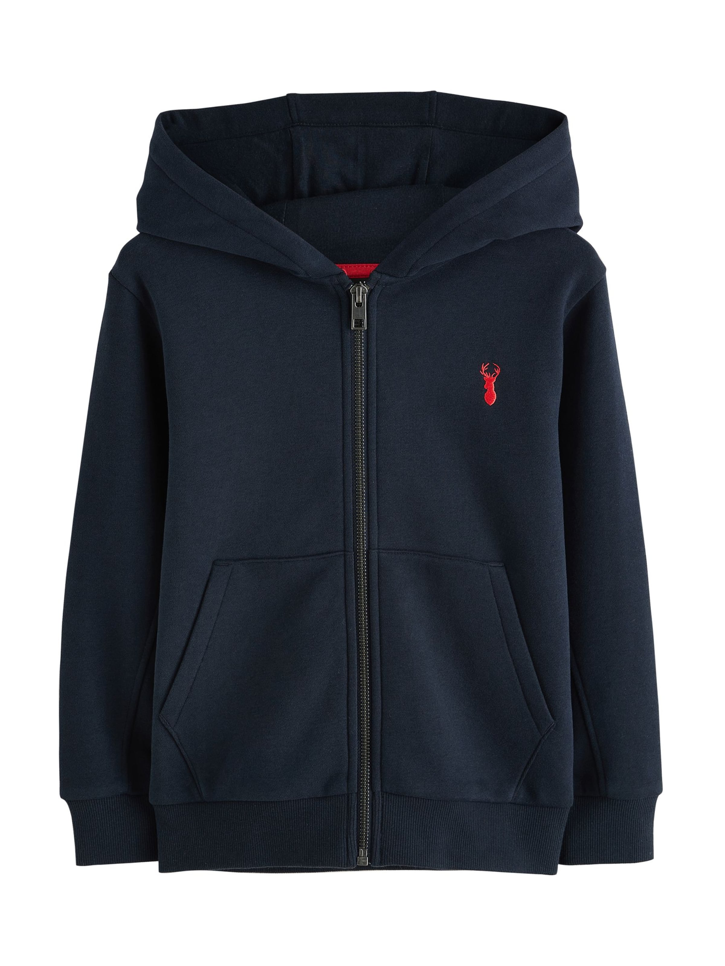 Next Zip-Up Hoodie in Blue: front