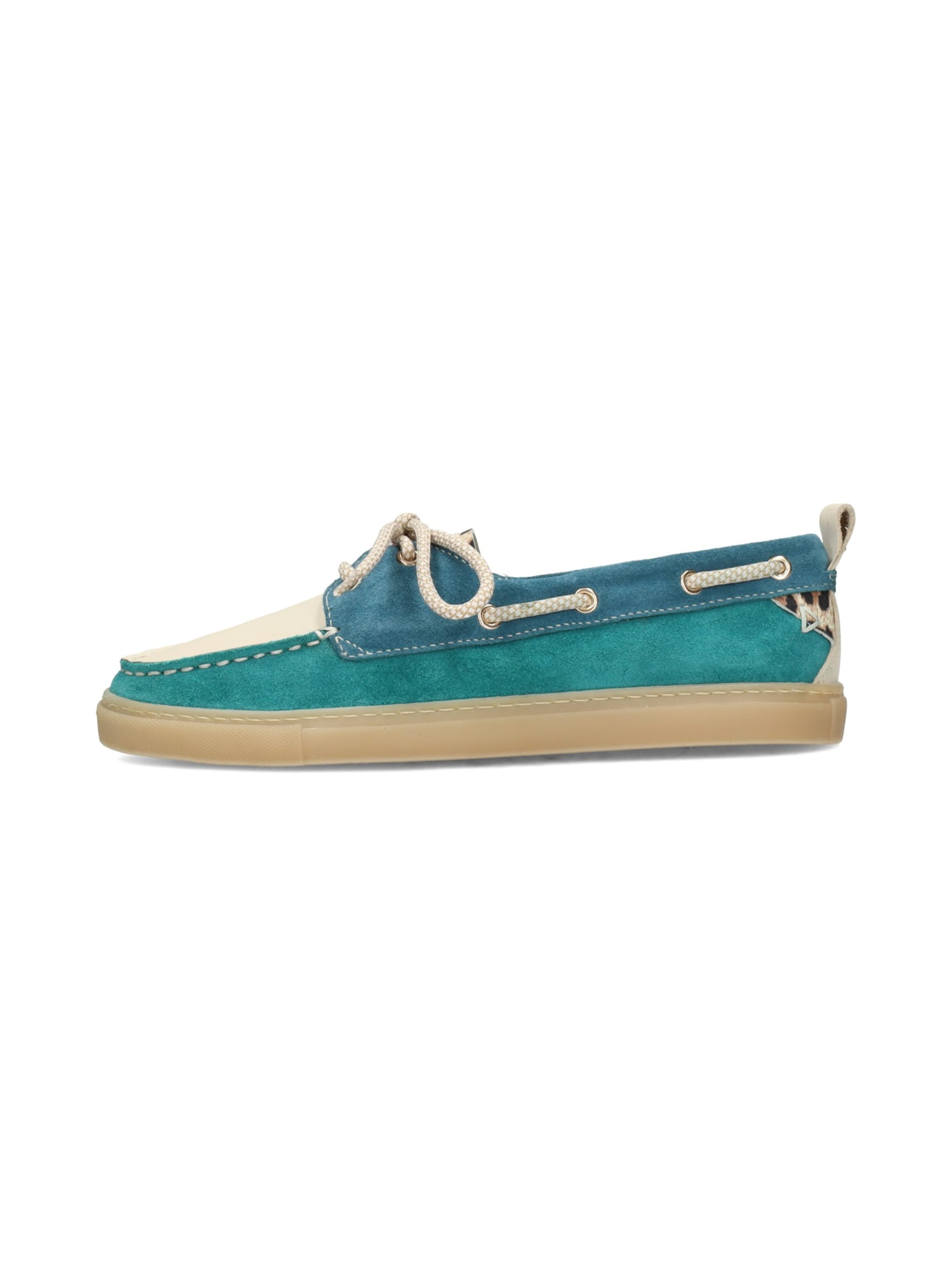 PS Poelman Mocassins ' SILK' in Blauw: voorkant