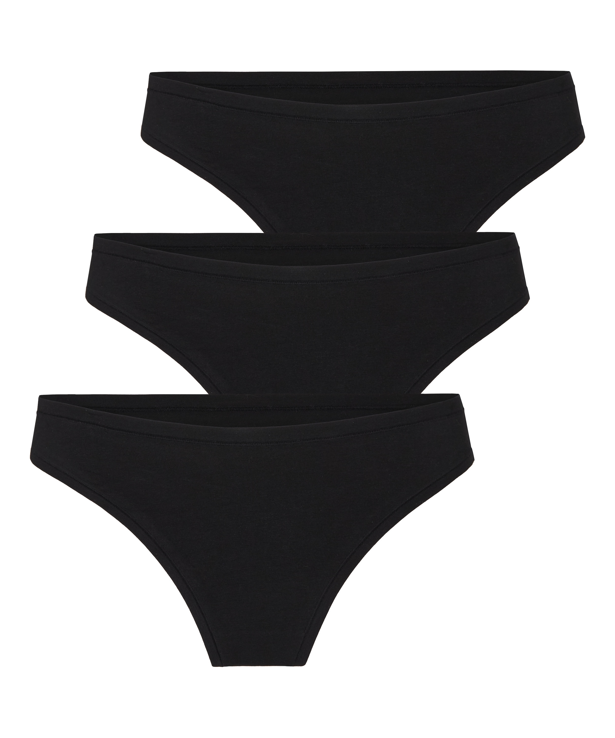 String Hunkemöller en noir : devant