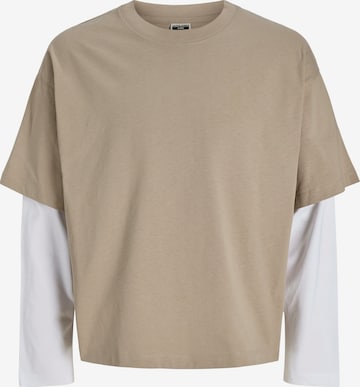 JACK & JONES Tričko 'JCOBIARRITZ' – hnědá: přední strana