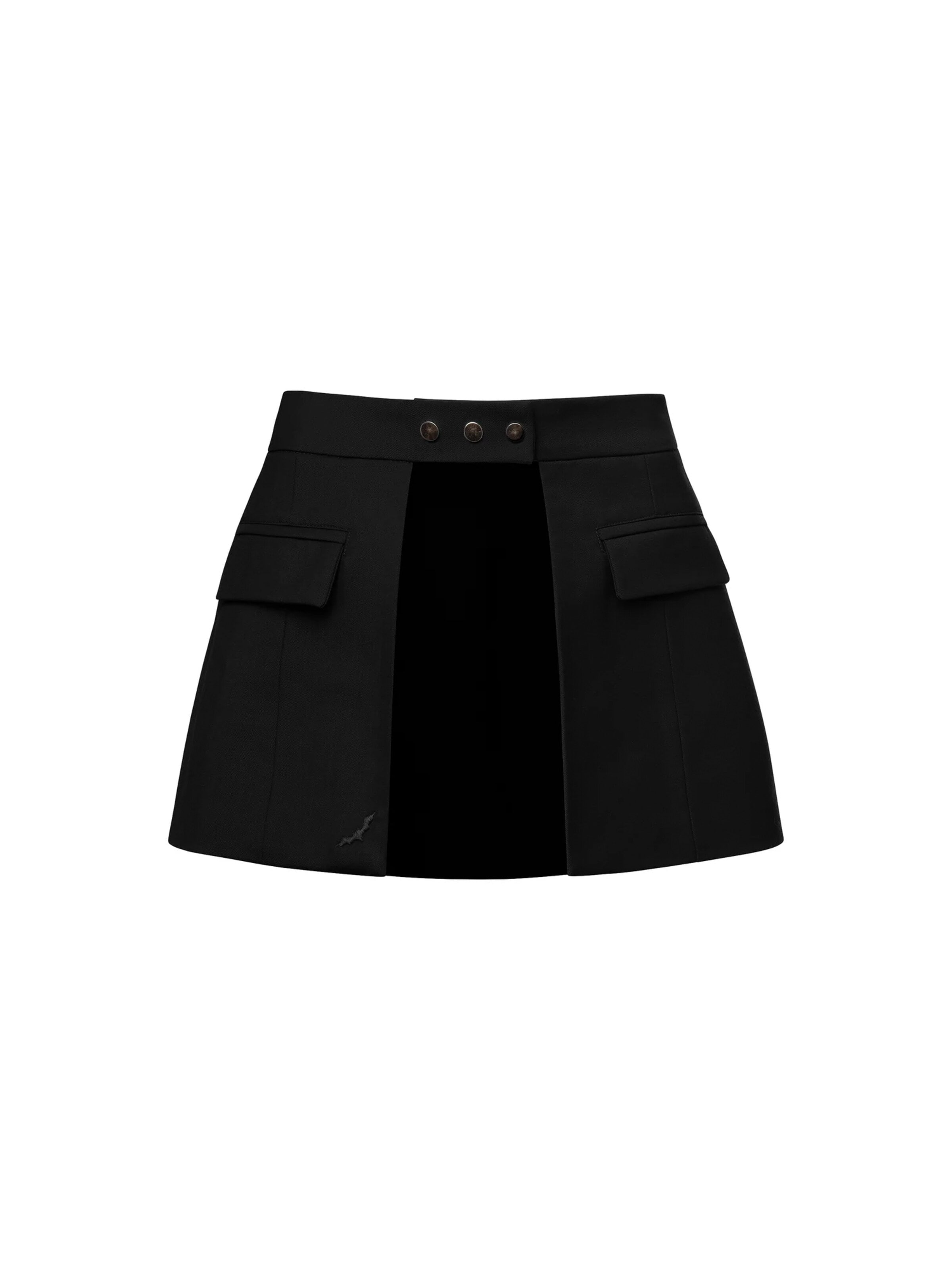 Jupe 'Kiara Skirt-Belt' DIVALO en noir : devant
