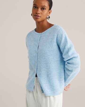 WE Fashion Knit cardigan in Blue: front