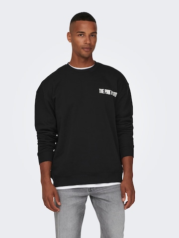 Only & Sons Sweatshirt 'PINK FLOYD' i svart: framsida