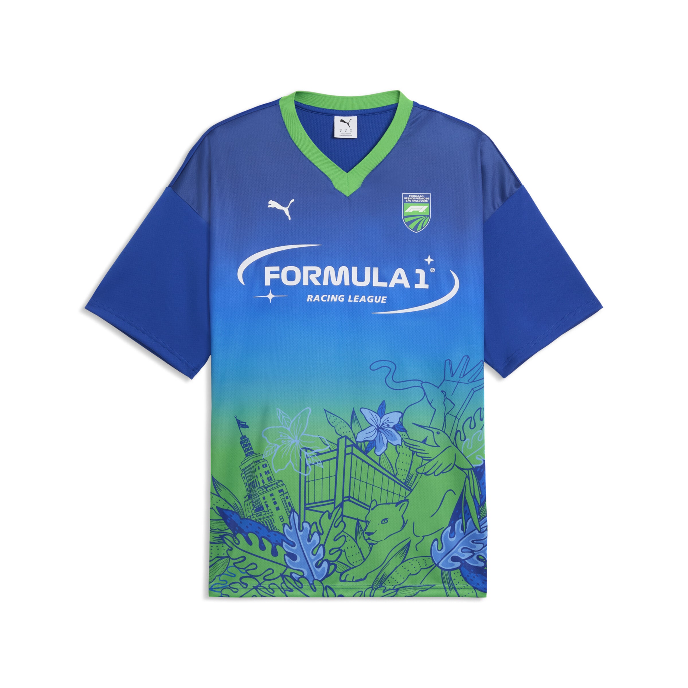 PUMA Tricot in Blauw: voorkant