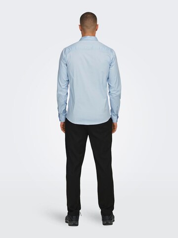 Only & Sons Slim fit Business shirt 'ONSJordan' in Blue