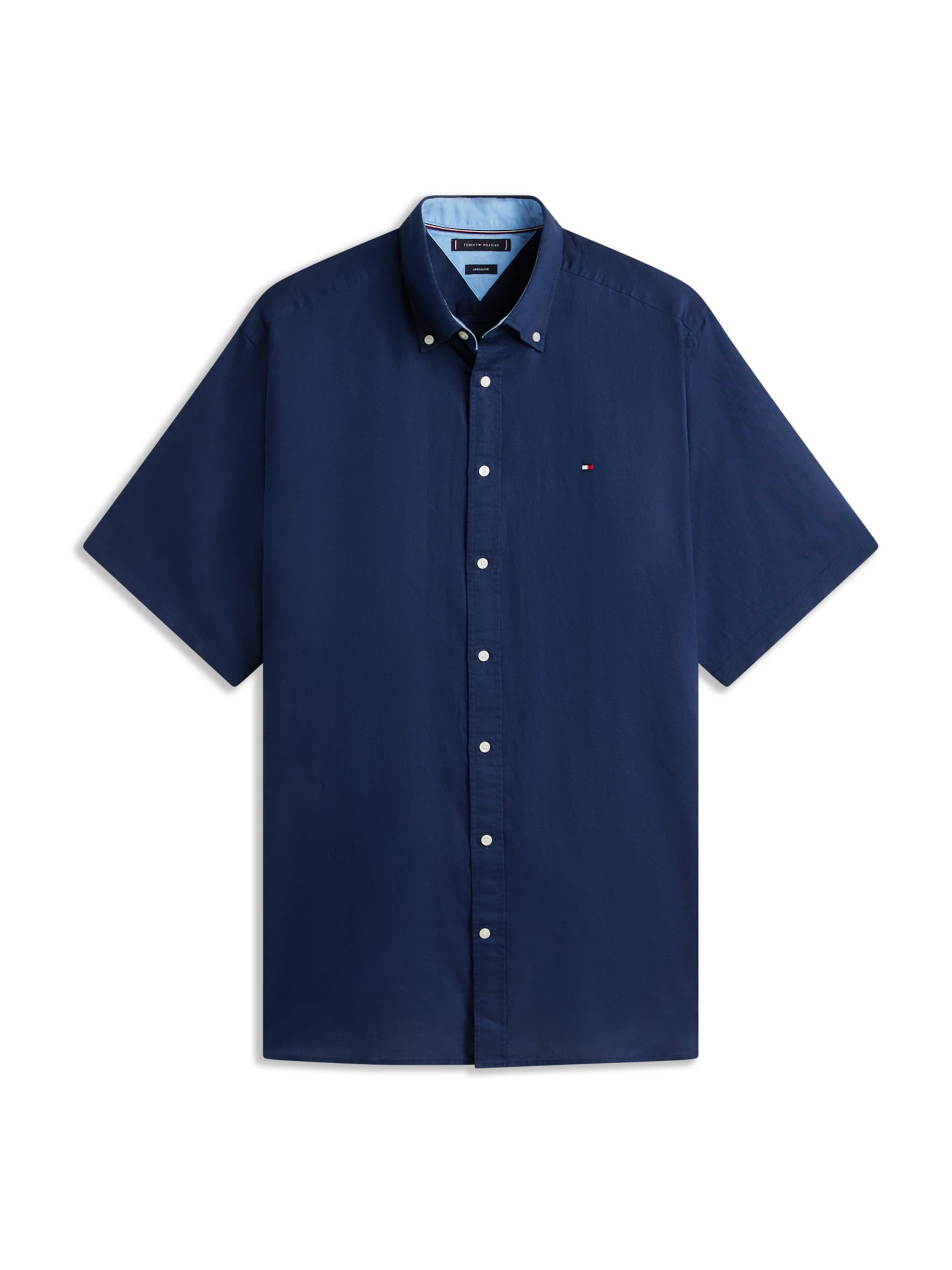 Tommy Hilfiger Big & Tall Comfort fit Button Up Shirt in Blue: front
