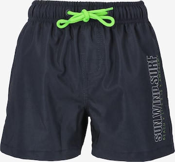 ZigZag Board Shorts in Blue: front