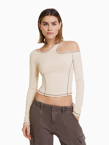 Bershka Shirt in Beige: front