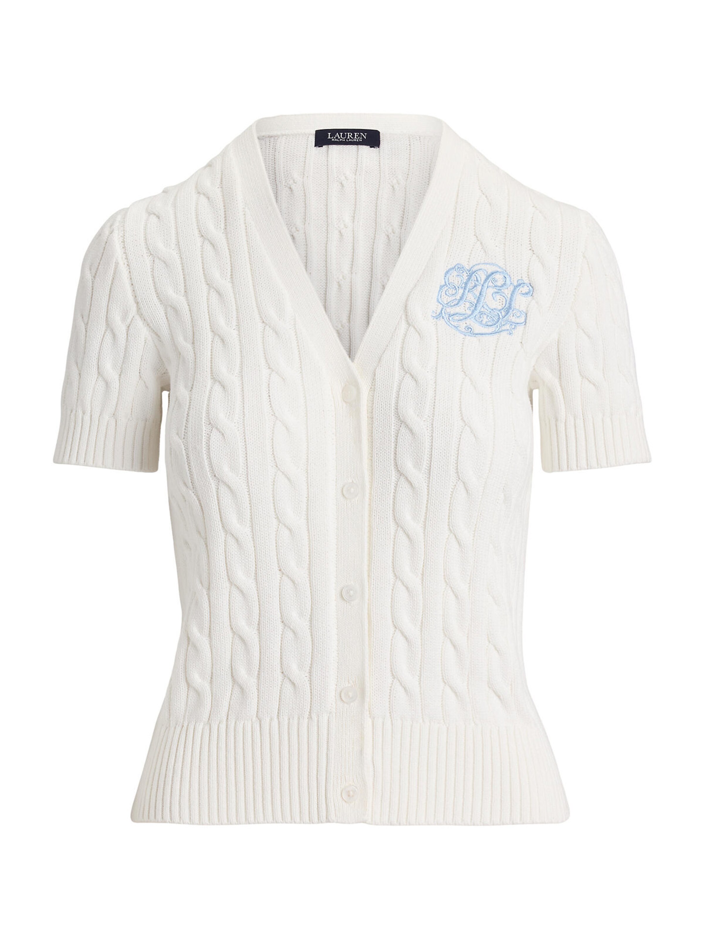 Giacchetta di Lauren Ralph Lauren in bianco: frontale