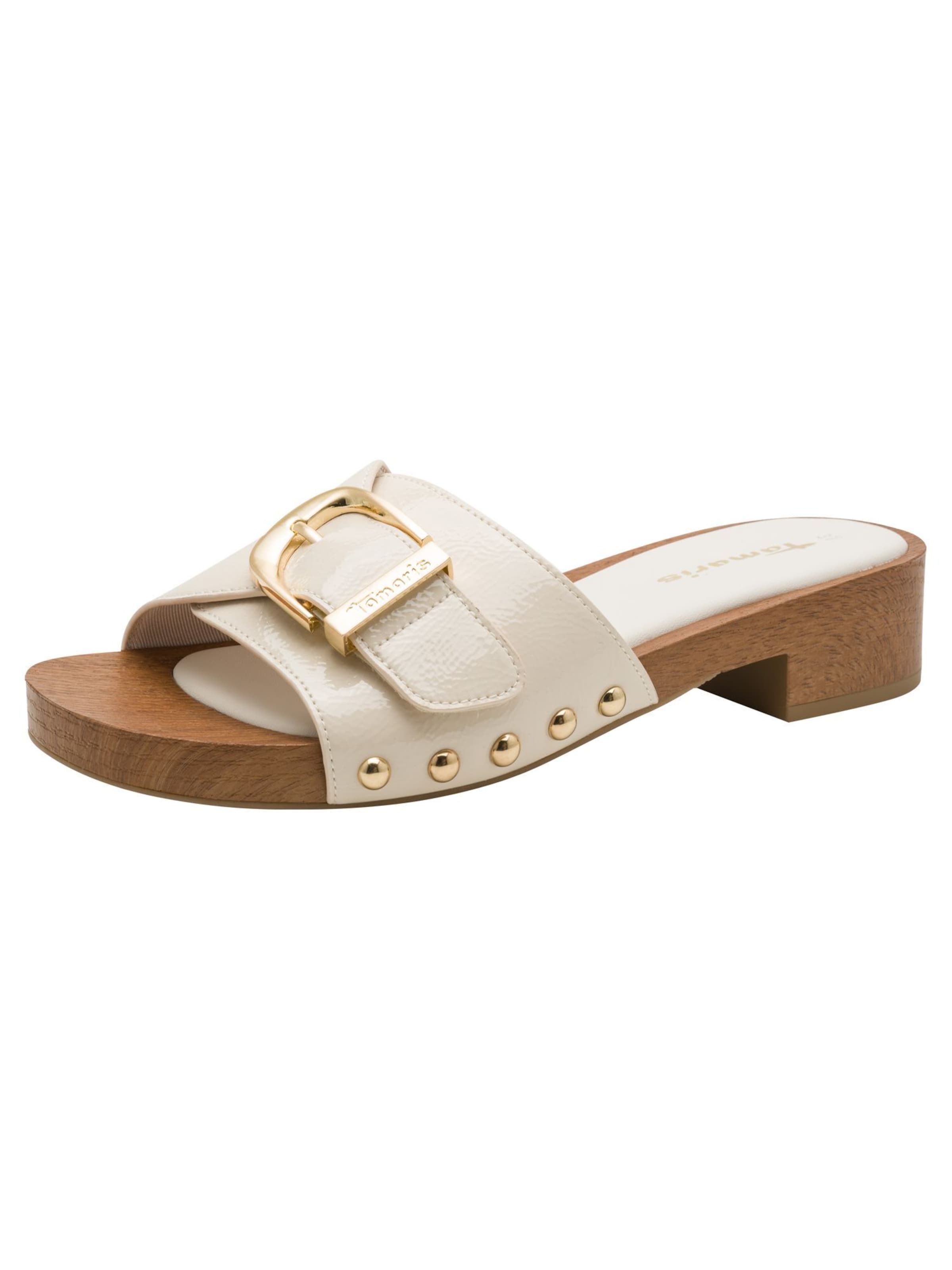 Tamaris Mules in Beige: front