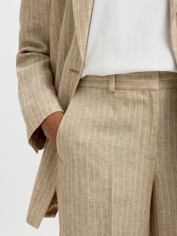 SELECTED Wide Leg Hose in Beige