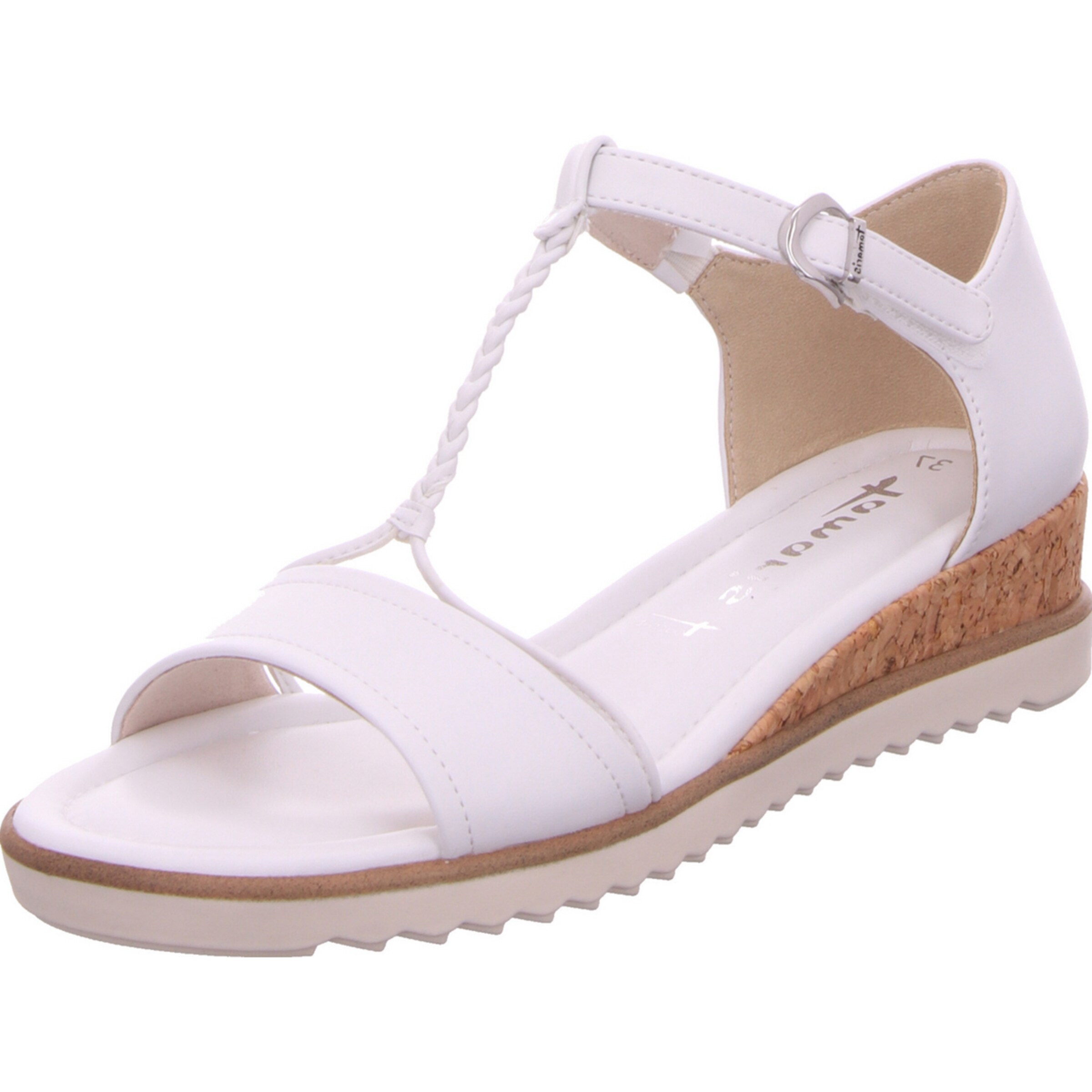 Tamaris Sandaal in Wit: voorkant