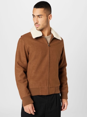 JACK & JONES Between-Season Jacket 'KEITH' in Brown: front