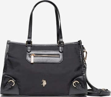 U.S. POLO ASSN. Handtasche 'HOUSTON' in Schwarz: Vorderseite