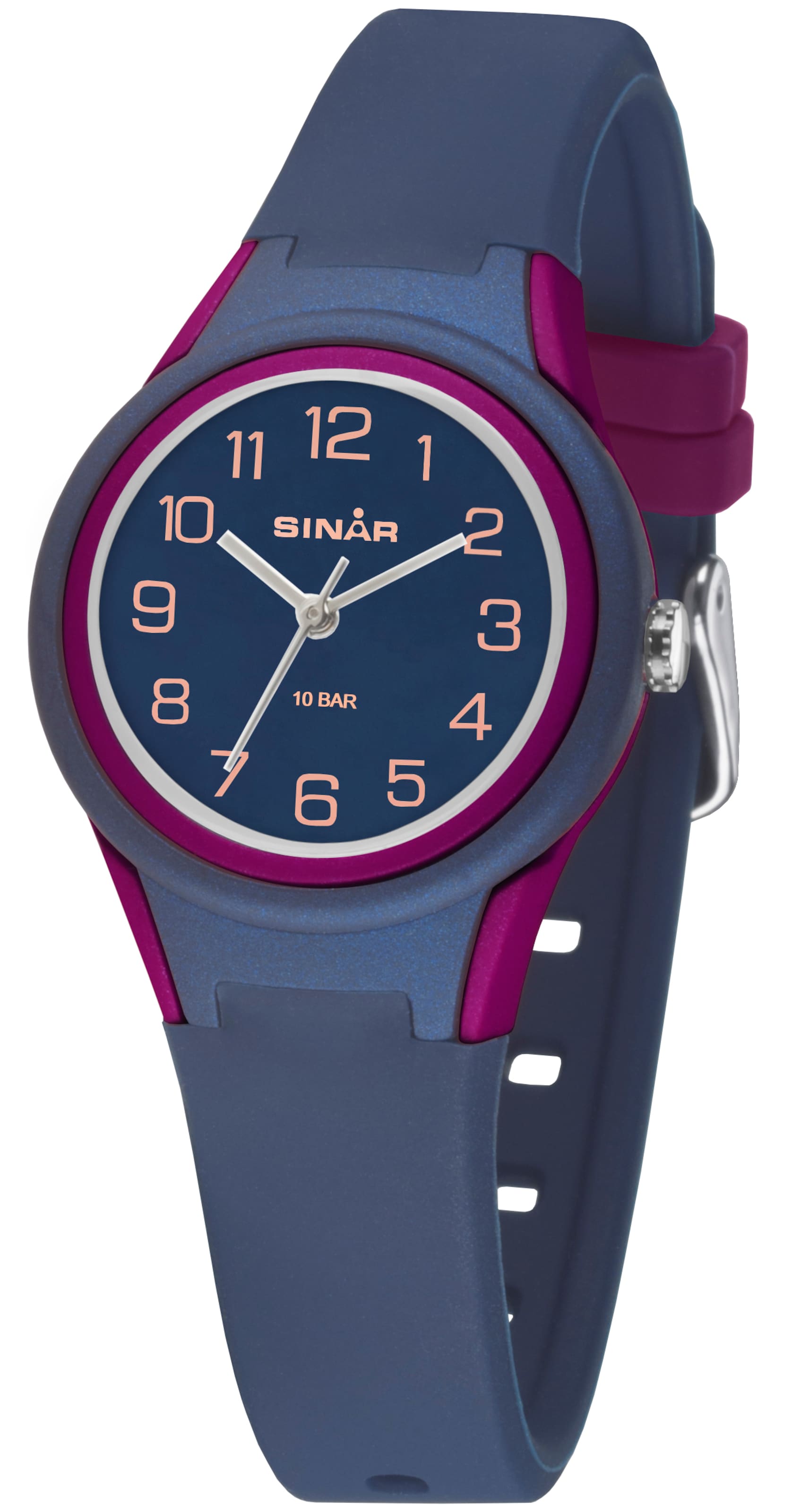 SINAR Uhr in Blau: Vorderseite