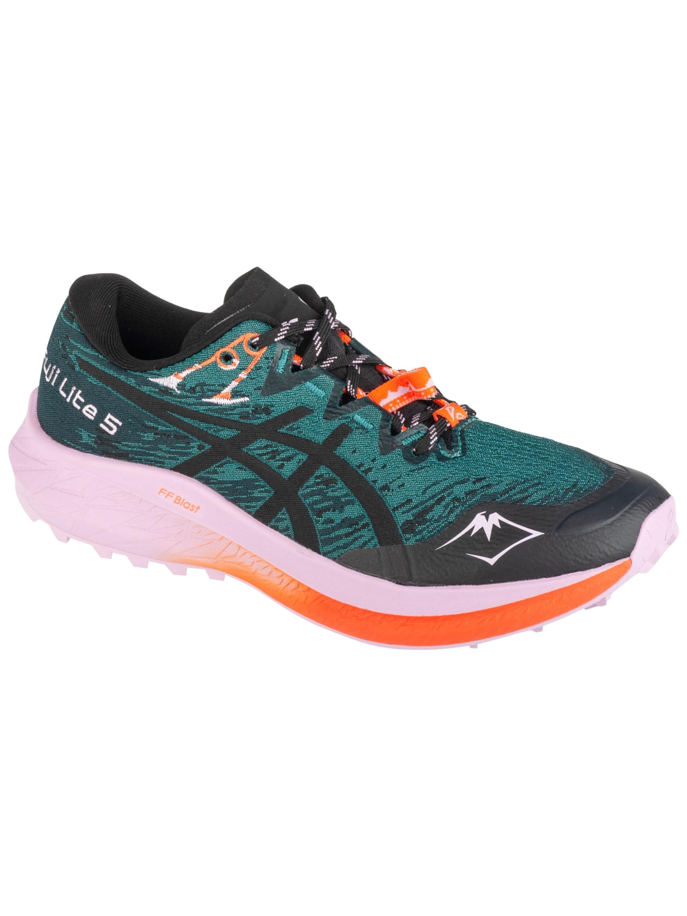 Chaussure de course 'Fuji Lite 5' ASICS en vert : devant
