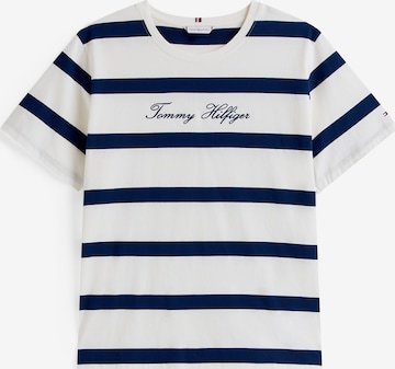 Tricou de la Tommy Hilfiger Curve pe albastru: față