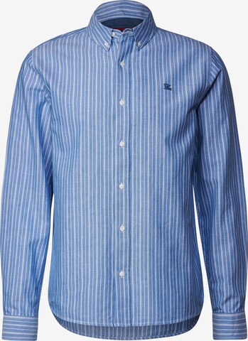 Street One MEN Regular fit Button Up Shirt in Blue: front