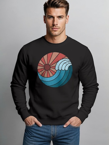 Neverless Sweatshirt 'Vintage Sunrise' in Black