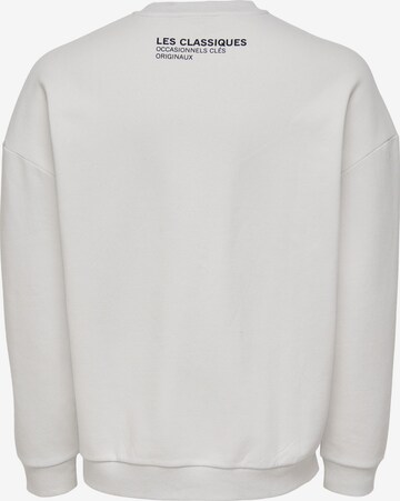 Sweat-shirt 'Les Classiques' Only & Sons Big & Tall en gris
