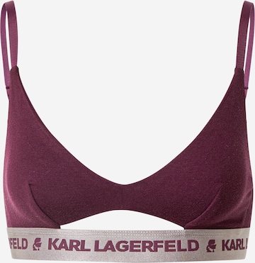 Karl Lagerfeld Triangle Bra in Red: front