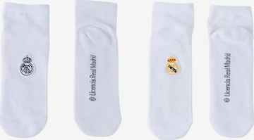 Chaussettes 'Socken 2er-Pack – Real Madrid' Cerdá en blanc : devant