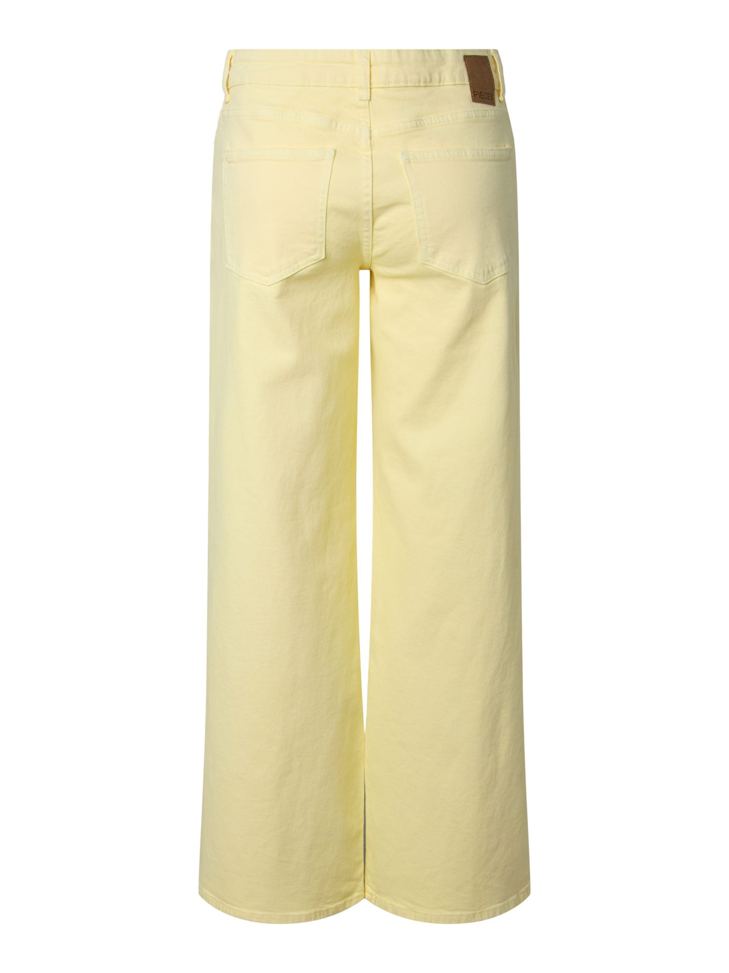 PIECES regular Jeans 'PCSelma LW' i beige