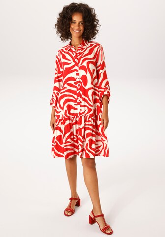 Aniston CASUAL Blusenkleid in Beige