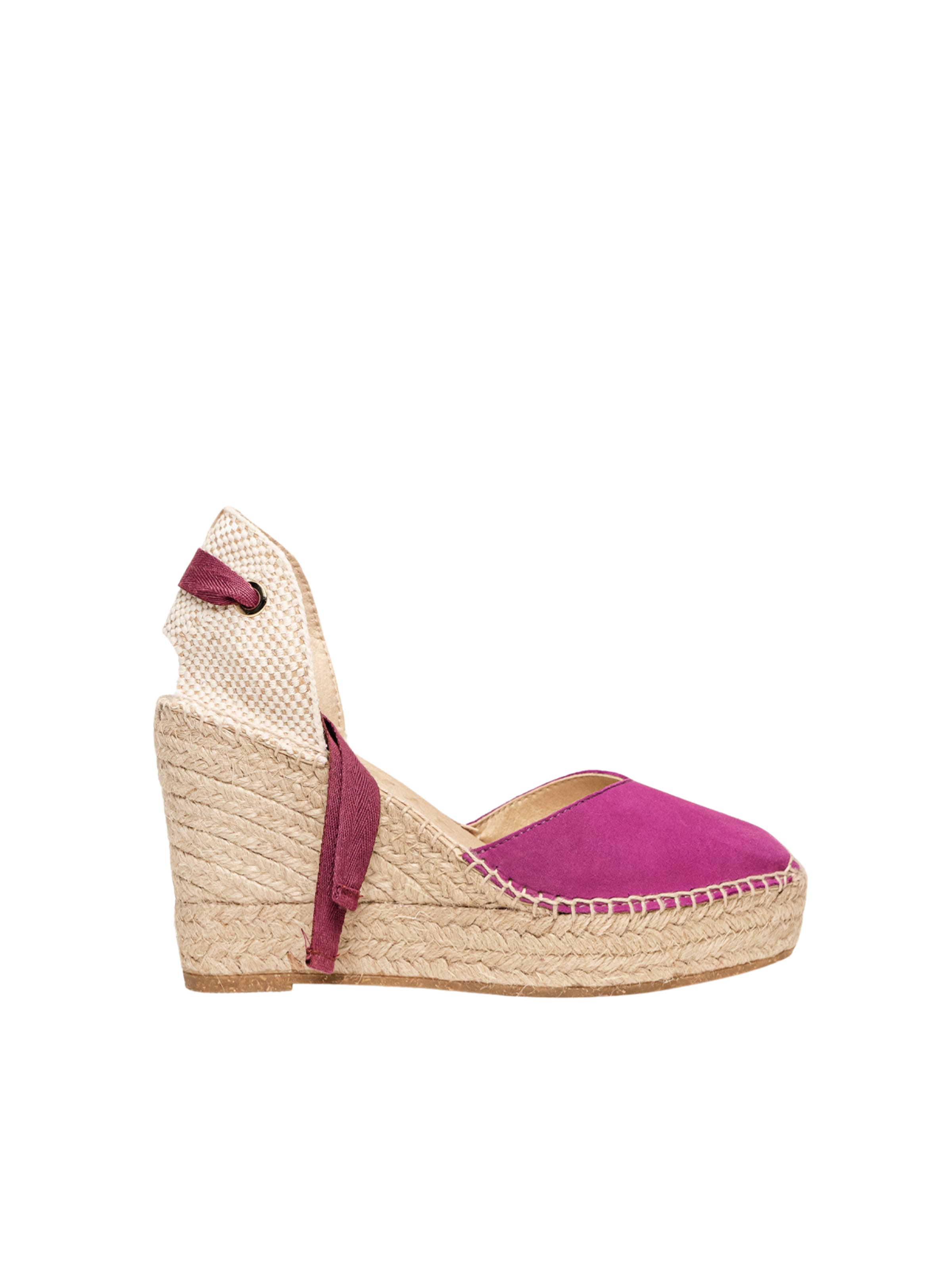 Alhamas - Sapatos de salto 'Alpargata Cuña 10 cm' em roxo: frente