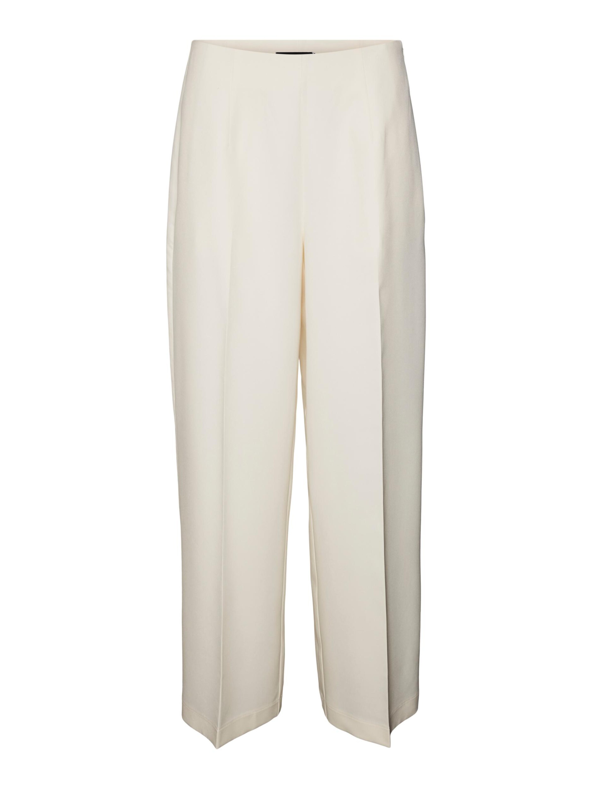 VERO MODA Široke hlačnice Hlače na rob 'Anipauline' | bež barva: sprednja stran