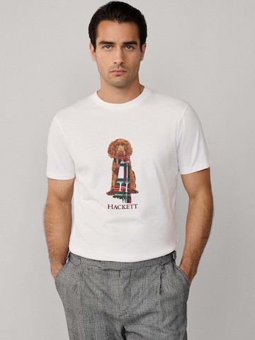 Maglietta 'Heritage Happy' di Hackett London in bianco: frontale