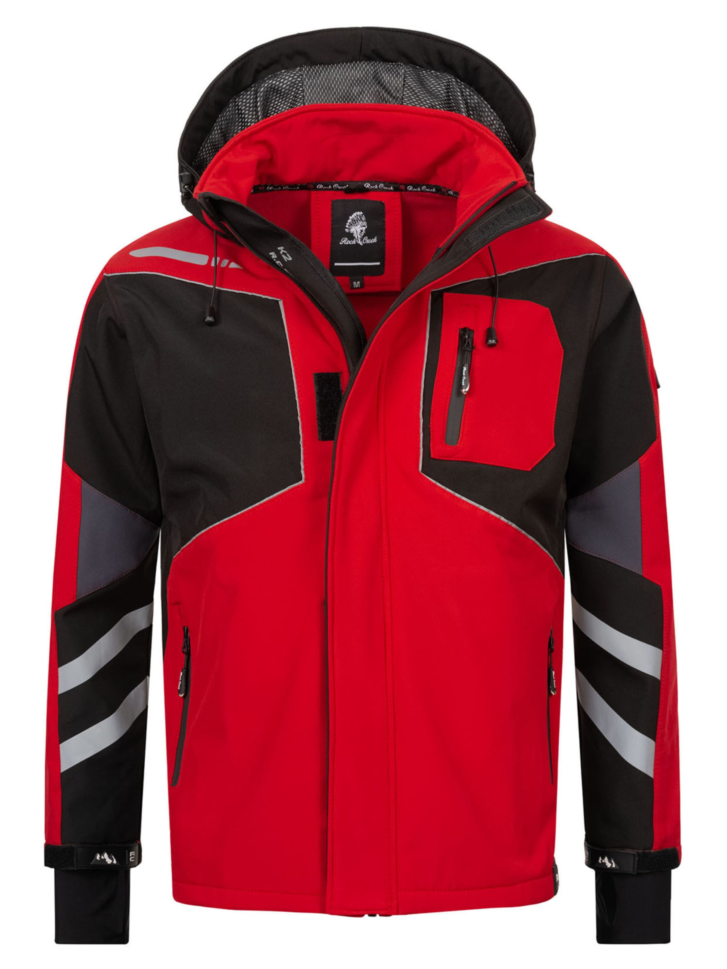 Rock Creek Outdoorjacke in Rot: Vorderseite