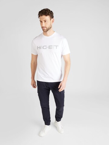 Hackett London Тениска в бяло