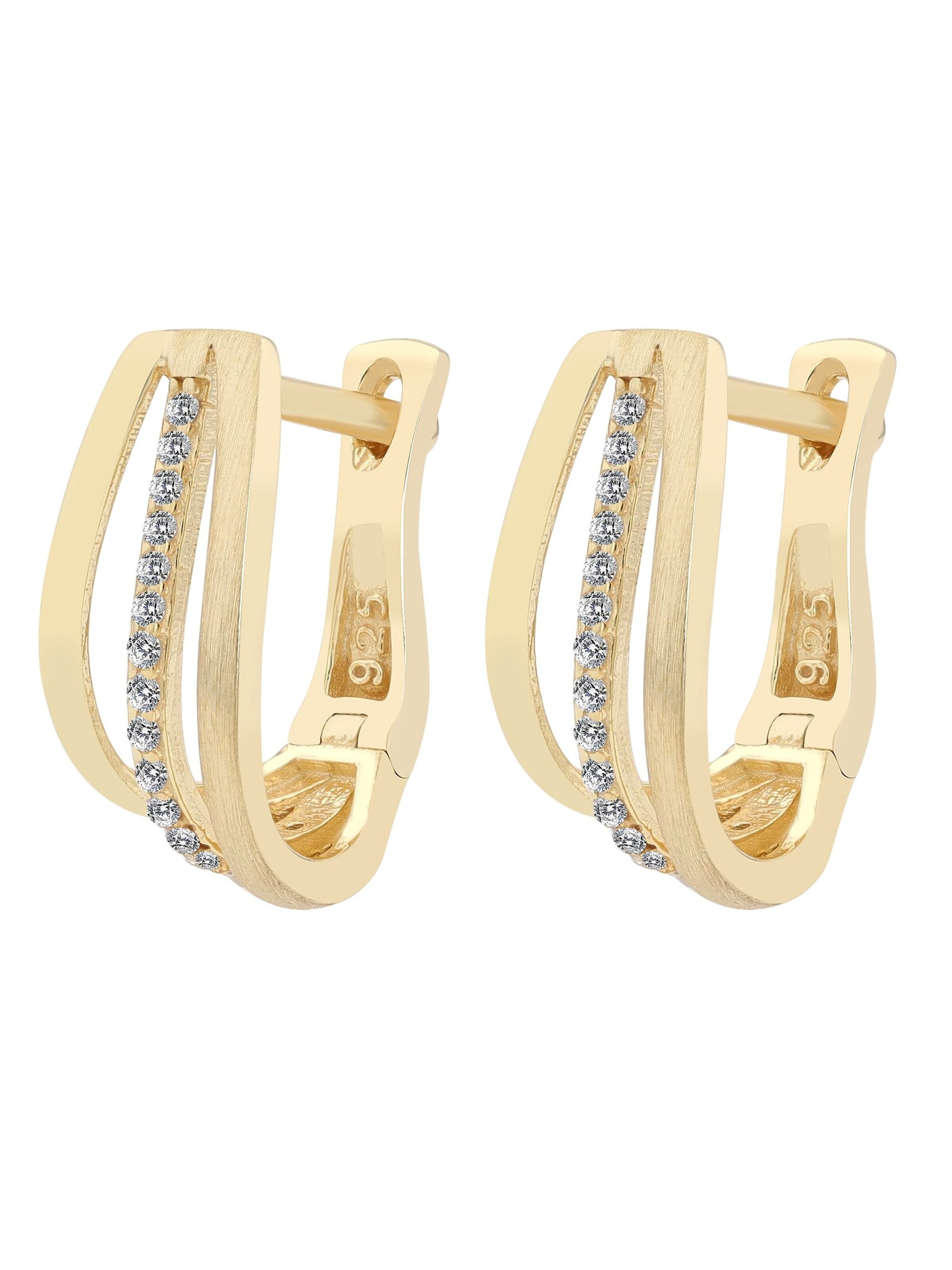 Akzent Ohrringe 'Arnika, 925 Sterlingsilber, langlebig'‌‌‌‌‌‌‌ in Gold