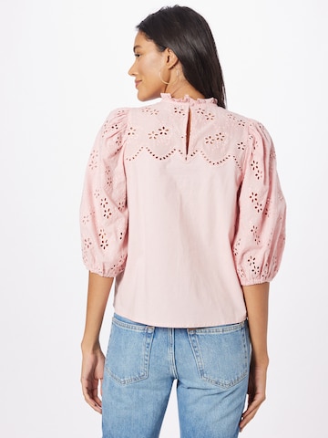 Warehouse Blouse 'Broderie' in Roze