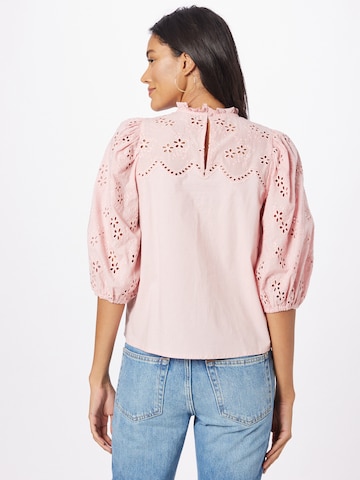 Warehouse Bluse 'Broderie' in Pink