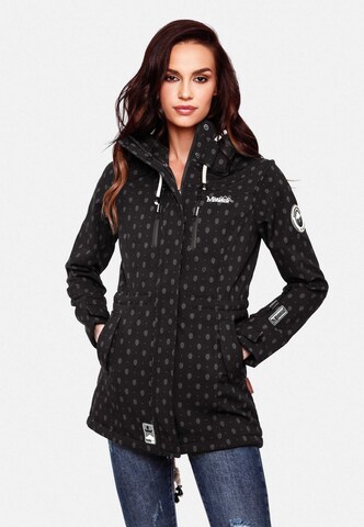 MARIKOO Raincoat 'Zimtzicke' in Black: front