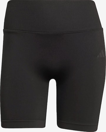 ADIDAS PERFORMANCE Workout Pants in Black: front