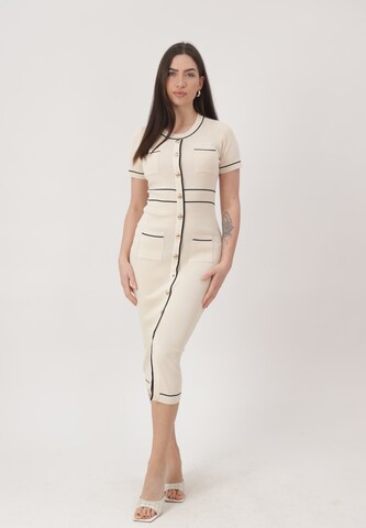 Robes en maille Elara en beige