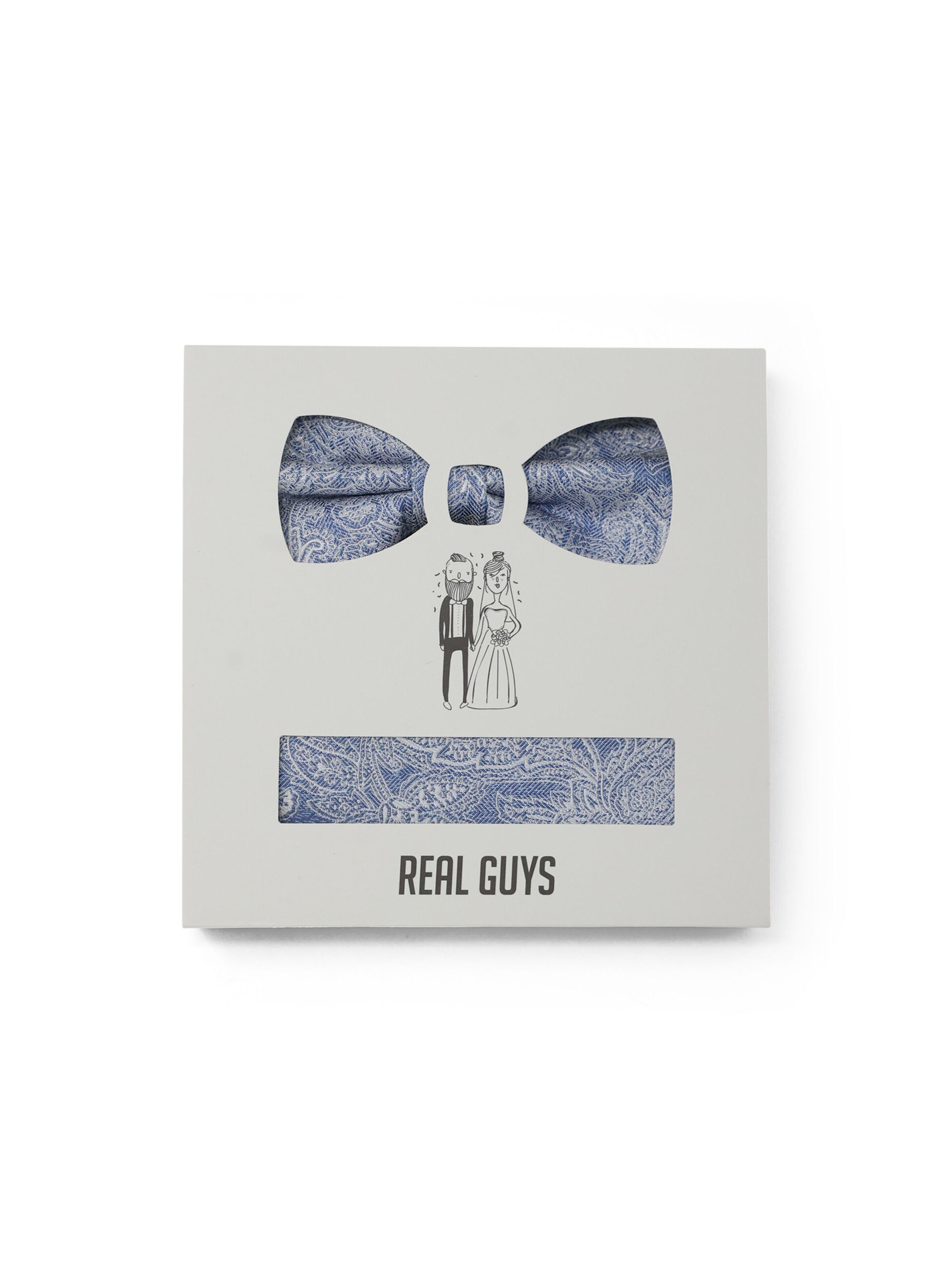 Real Guys Vlinderdasje in Blauw: voorkant