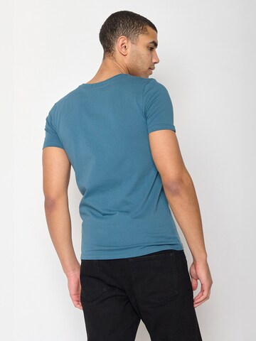GREENBOMB Shirt 'Animal Yeti Ski' in Blue