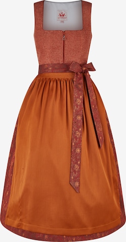 SPIETH & WENSKY Dirndl 'Kristall' in Oranje: voorkant