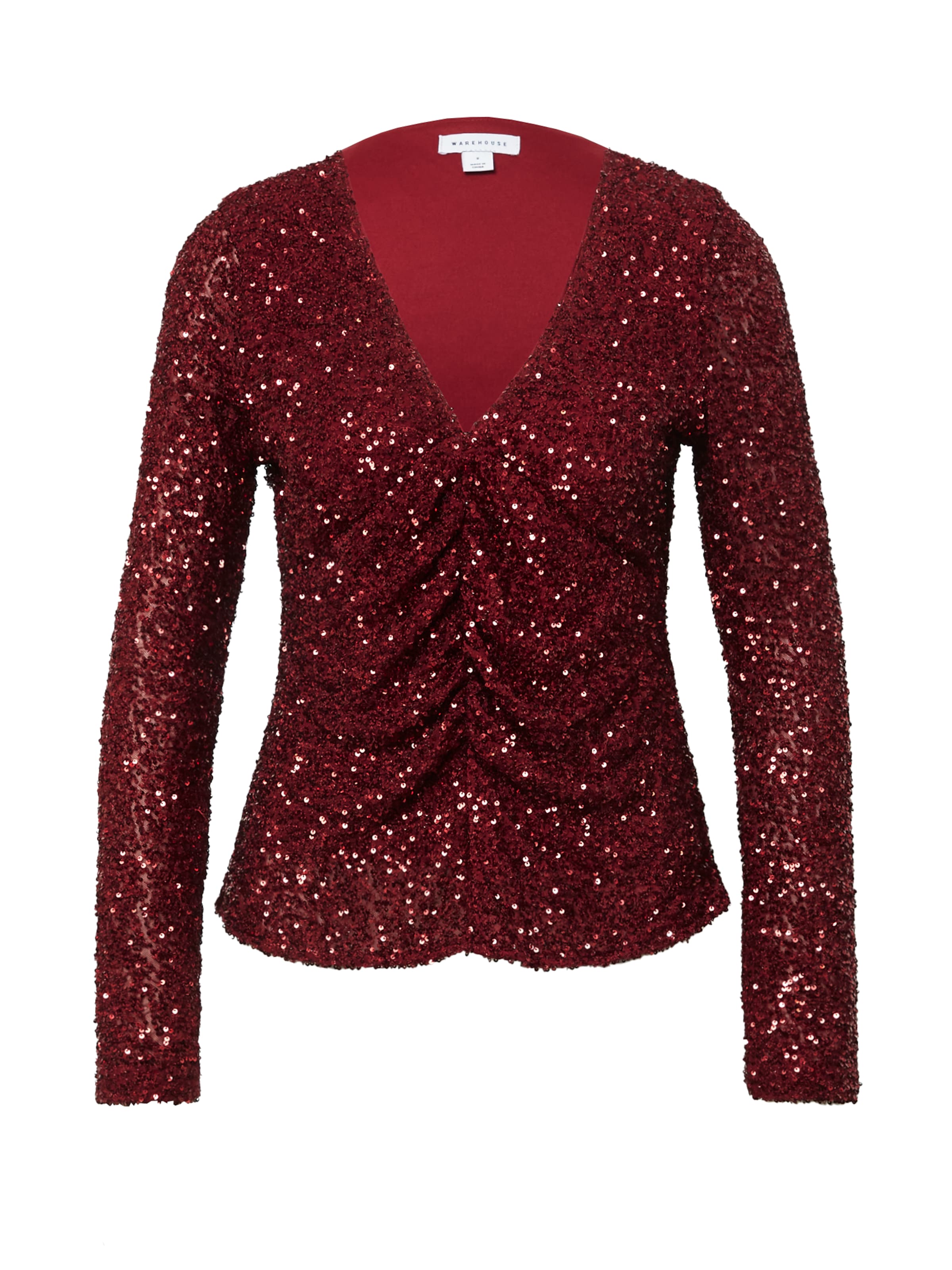 sarkans Warehouse T-Krekls: no priekšpuses